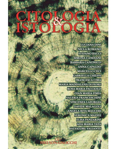 CITOLOGIA ISTOLOGIA Edizioni Idelson Gnocchi