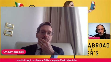 On Simone Billi Sul Tema Della Rappresentanza Degli Italiani All