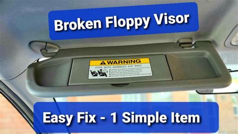 How To Fix Sun Visor Broken Floppy Binder Clip Fix My Car Car