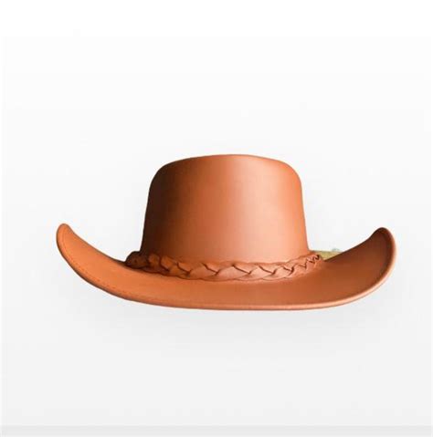 Cowboy Hat TAN Australian Style Western Hat Genuine Cowhide Leather ...