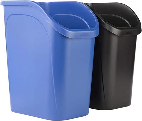 Rubbermaid Undercounter Small Trash Can 2 Pack Blue And