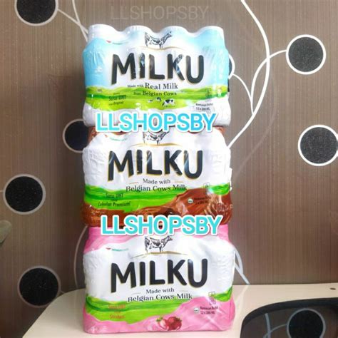 Jual Susu Milku 200ml Coklat Strawberry Full Cream Putih 1 Dus Isi 12