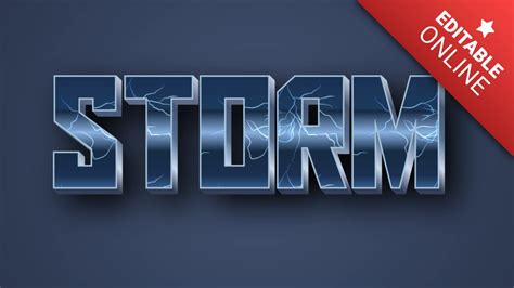 D Text Lightning And Thunder Text Effect Generator