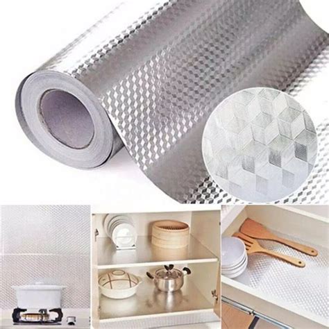 Promo Stiker Wallpaper Dinding Dapur Rumah Aluminium Foil Anti Minyak