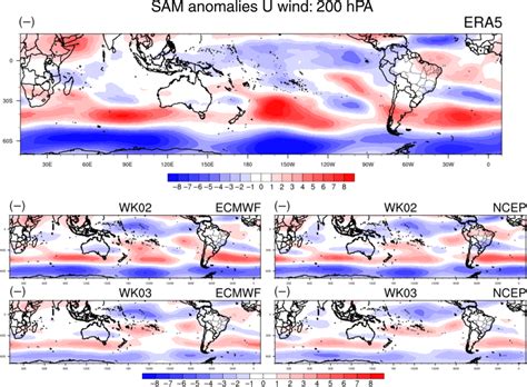 Composites Of Zonal Wind Component Anomalies At Hpa For The Extreme