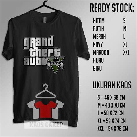 Jual Kaos Grand Theft Auto V Gta Baju Distro Shopee Indonesia