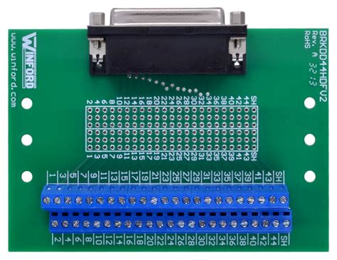 Db Hd Breakout Board With Screw Terminals Winford Engineering