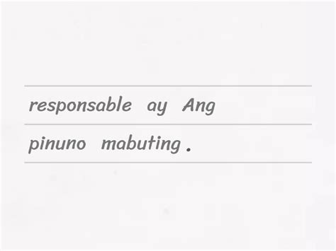 Panuto Ayusin Ang Jumbled Na Mga Salita Upang Makabuo Ng Pangungusap