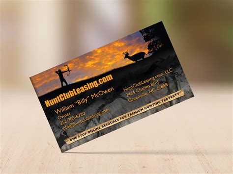 Hunt Club Leasing Business Card - Bold Print Design Studio