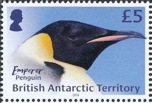 Stamp Emperor Penguin Aptenodytes Forsteri British Antarctic