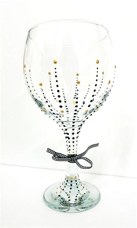 Hand Painted Decorated Large Balloon Gin Glass Wine Glass Etsy