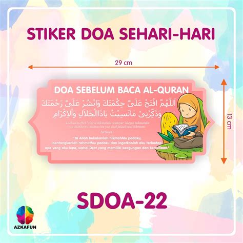 Jual Stiker Doa Sehari Hari Edisi Doa Sehari Hari Part Doa Sehari