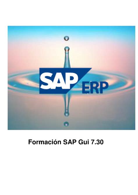 Informe manantiales Formación SAP Gui 7 ÍNDICE 1 Introducción a Sap