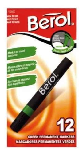 Marcador Permanente Berol 11943 Color Verde Con 12 Piezas MercadoLibre