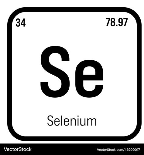 Selenium Se Periodic Table Element Royalty Free Vector Image