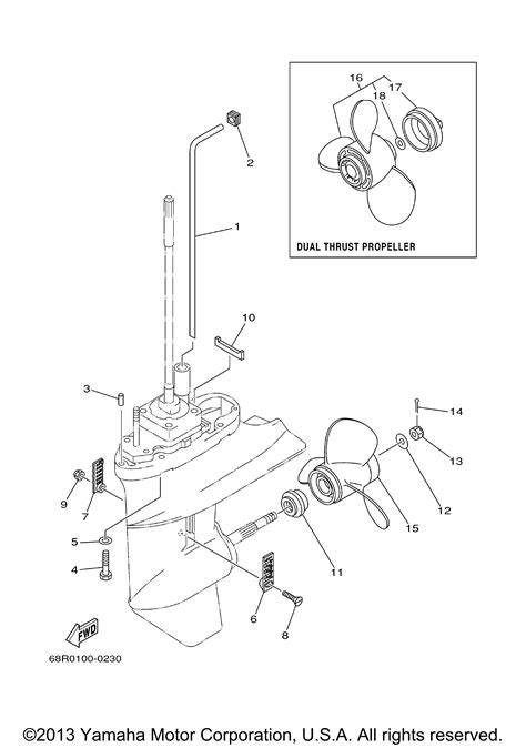 Yamaha Outboard Hp F Cmlh Lower Casing Drive Vans