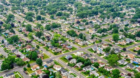 Homes In A Massapequa Park Suburban Neighborhood Long Island New York