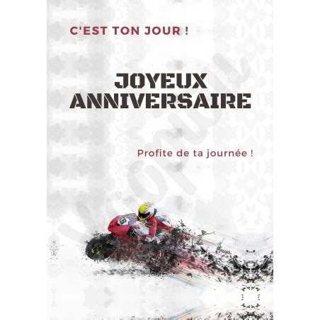 Carte Anniversaire Moto