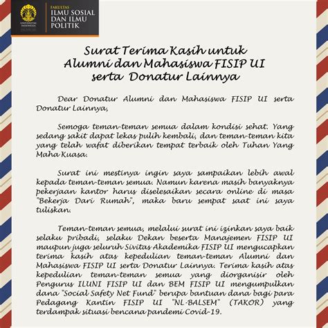 Ucapan Terima Kasih Atas Bantuannya