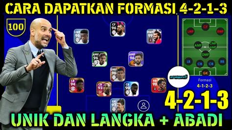 Trik Cara Mendapatkan Formasi Yang Unik Dan Abadi Efootball