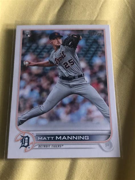 Njr Topps Series Baseball Rookie Matt Manning Detroit Tigers