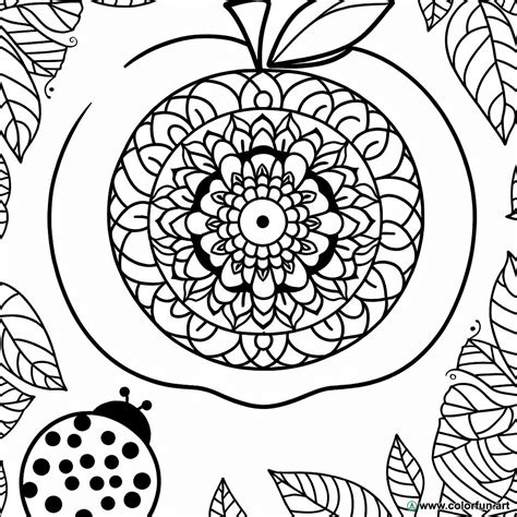 Coloriage D Un Mandala De Pomme T L Charger Ou Imprimer Gratuitement