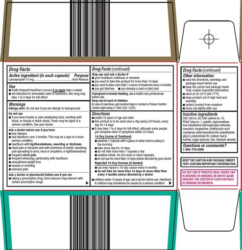 Perrigo Lansoprazole Delayed Release Capsules 15 Mg Drug Facts