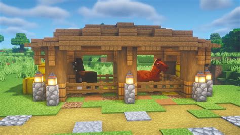 Minecraft How To Build A Horse Stable Youtube