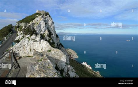 Rock Of Gibraltar From Upper Rock Nature Reserve Stock Photo Alamy