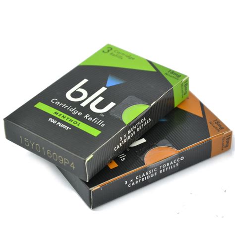 18mg Blu E Cig Cartomizer Cartridge Refills 3x Box Classic Tobacco
