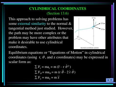 Ppt Equations Of Motion Cylindrical Coordinates Powerpoint Presentation Id 6013544