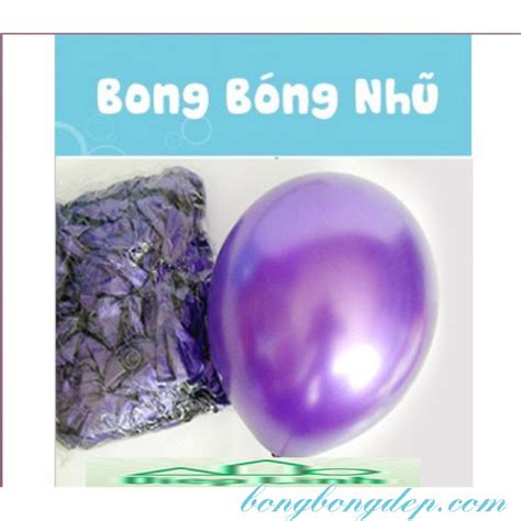 Bong Bóng Nhũ Thái Lan Màu Tím - bongbongdep.com