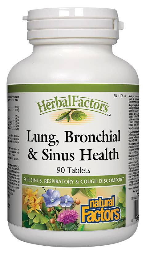 Lung Bronchial Sinus Health Natural Factors Supplement For Easy