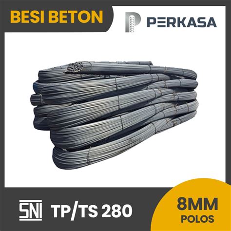 Jual Besi Beton Polos Merek PERKASA SNI TP TS 280 8 Mm X 12 Meter