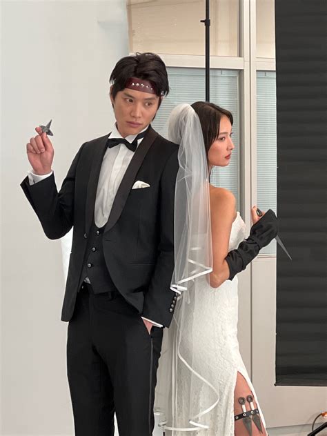 木曜劇場『忍者に結婚は難しい』【公式】🥷 On Twitter ／ 一報出しビジュアル撮影時の📸 メイキング写真🤵‍♂️👰 ️ 忍者の