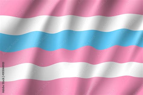 Bigender Pride Realistic Waving Flag Symbol Of Bigender Sexual