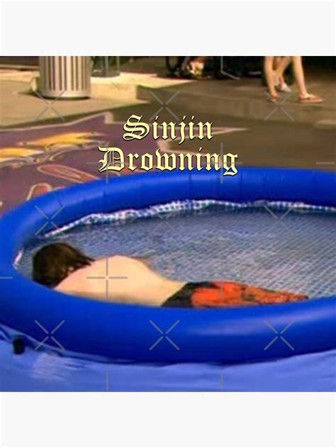 Sinjin Drowning Actually Drowning Sticker For Sale By Katjabaric