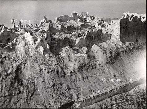 Original Wwii British Photo Destroyed Monestery Of Monte Cassino
