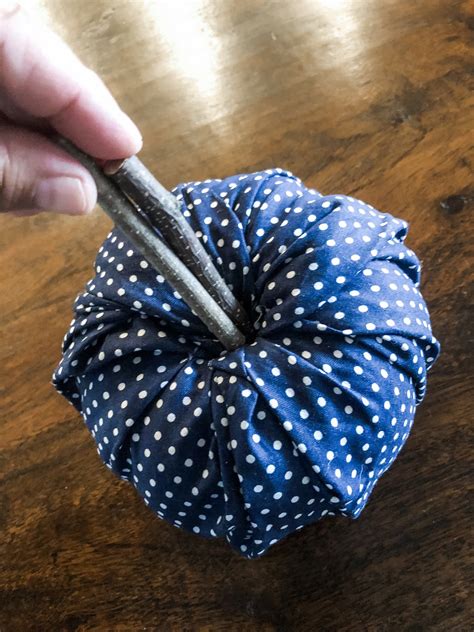 Easy No Sew Fabric Pumpkins Made From Dollar Tree Foam Pumpkins