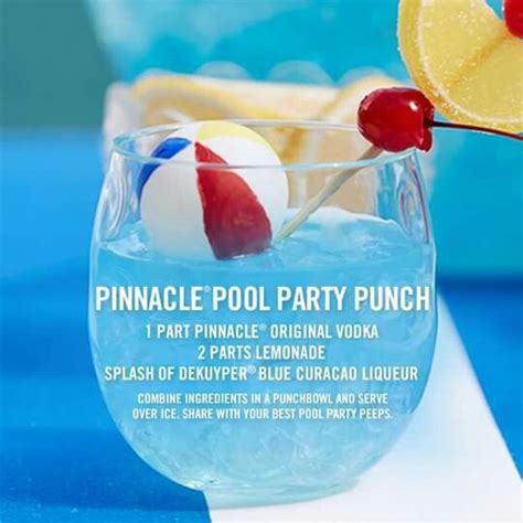 Pinnacle Pool Party Punch Pool Party Punch Blue Drinks Blue Curacao