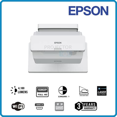 Epson Eb F Lcd Ultra Short Throw Laser Projector Full Hd