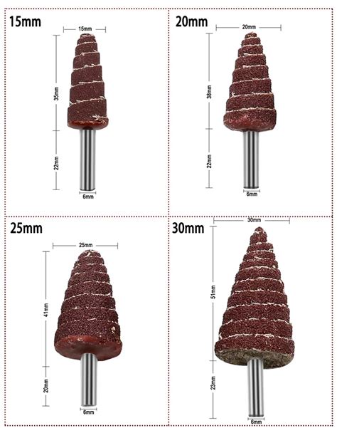 Tapered Cone Grinding Head Sandpaper Flap Wheels Polishing Sanding For