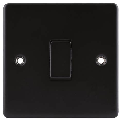 Matt Black Classic 1 Gang 10a 1 Or 2 Way Decorative Rocker Switch The Switch Store