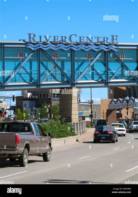 Skyway To Rivercentre And Xcel Energy Center Saint Paul Mn Stock