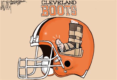 Cleveland Browns Get A Helmet Logo Editorial Cartoon