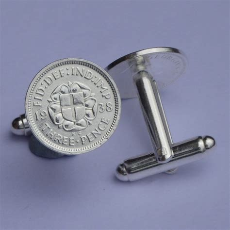 Coin Cufflinks Personalised With A Year Of Birth Coinwear Coin Cufflinks