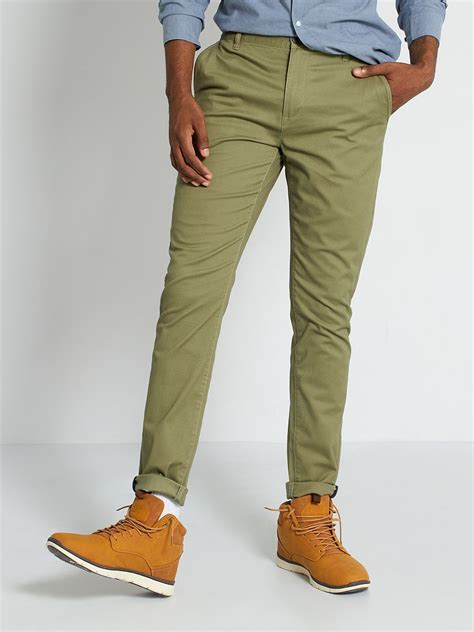 Chino Skinny L32 Kaki Kiabi 15 00