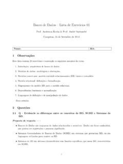 Banco De Dados Lista De Exerc Cios 01 Banco De Dados Lista De Exerc