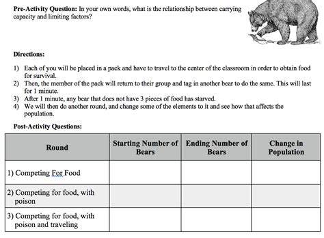 Economic Growth Carrying Capacity And The Environment Worksheets