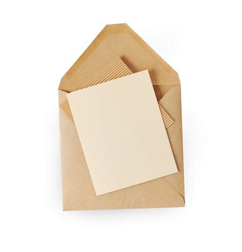 Premium Photo Brown Kraft Envelope Document Isolated Clipping Path